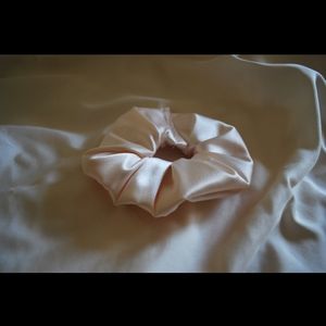 Silky soft off white scrunchie